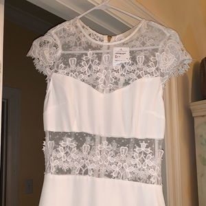 Bronx and Banco White Lace Dress